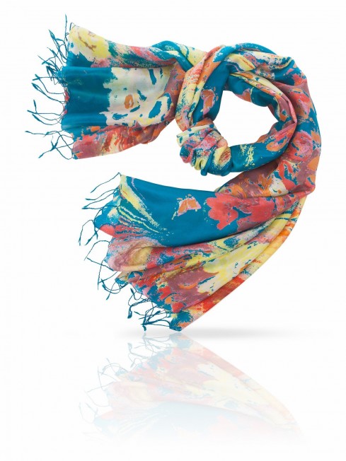 Палантин Женский S30-FLORA.MIST/EMARELD